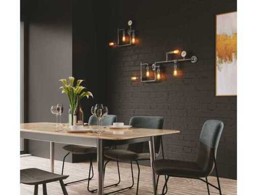 Industrielle Retro-Wandlampe 3 Lampen